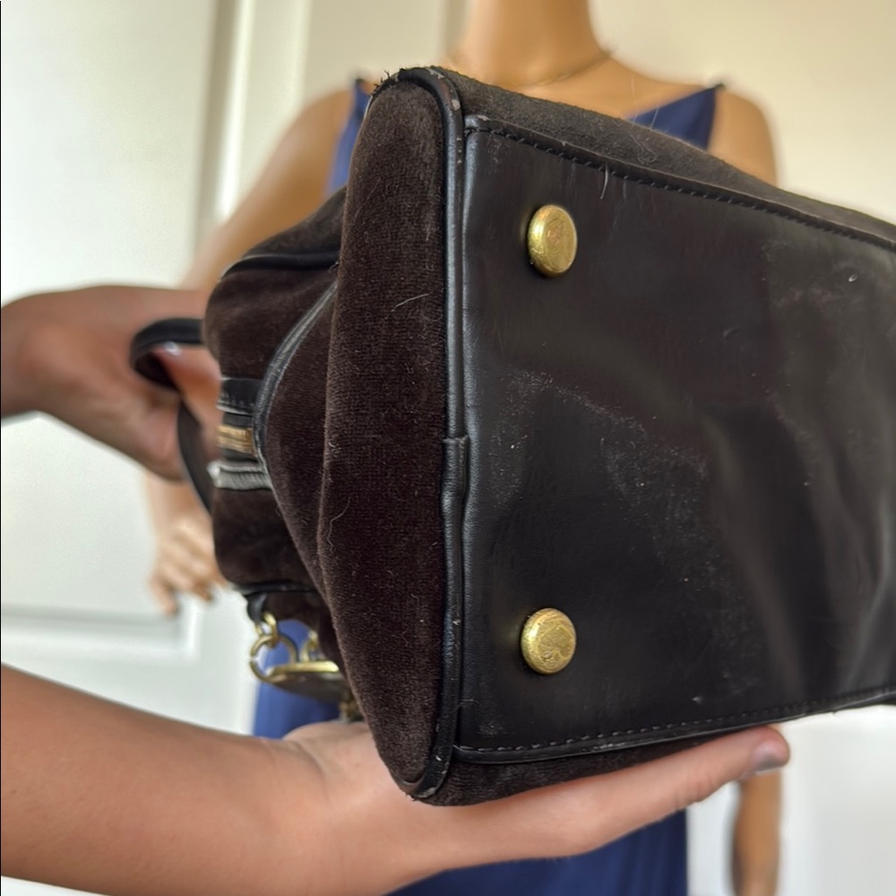Juicy Couture ROYAL JUICY brown gold bowler bag purse Y2K - Picture 11 of 16